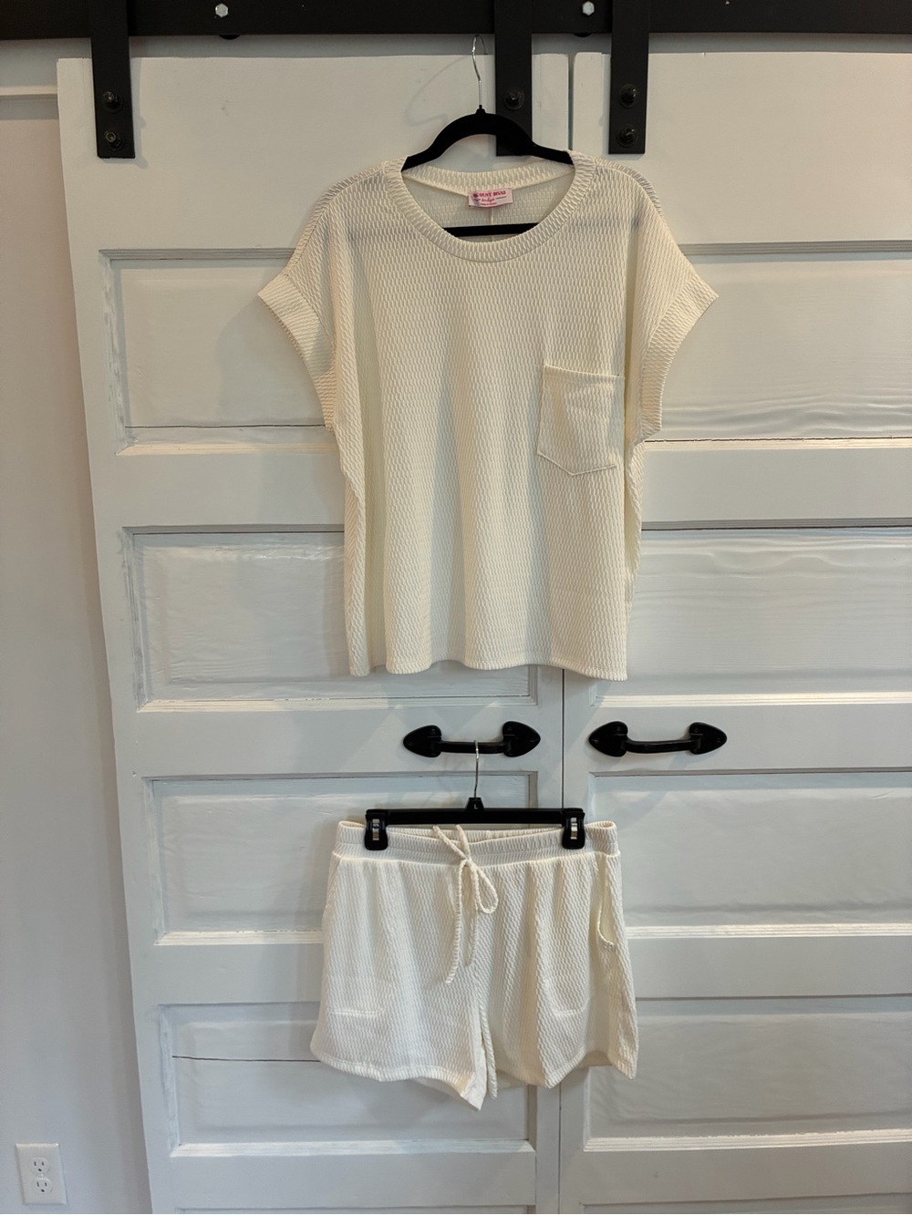 Women’s White Set - Lightweight Short Sleeve Top & Shorts